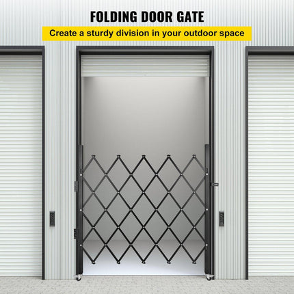 Single Folding Security Gate Folding Door Gate 37"W x 48"H Scissor Gate.