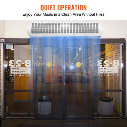 1.1m Commercial Indoor Air Curtain Super Power 2 Speeds 2292m_/h, UL Certified Wall Mounted Air Curtains for Doors, Indoor Over Door Fan with Heavy Duty Limit Switch, Easy-Install Unheated.