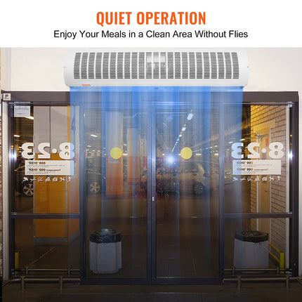 1.2m Commercial Indoor Air Curtain Super Power 2 Speeds 2802m_/h, UL Certified Wall Mounted Air Curtains for Doors, Indoor Over Door Fan with Heavy Duty Limit Switch, Easy-Install Unheated.