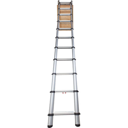 Attic Ladder Telescoping, 158.76kg Capacity, 100cm x 59.94cm,Multi-Purpose Aluminium Extension, Lightweight and Portable,Fits298.7cm-320.04cmCeilingHeights,Convenient Access to Your Attic Standa.