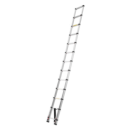 3.8m Telescoping Ladder, Aluminum Lightweight Multi-Purpose Collapsible Extension, One-Touch Retraction Ladder, Heavy Duty 150kg Max Capacity with Non-Slip Feet, for Home, Outdoor Work, Loft.