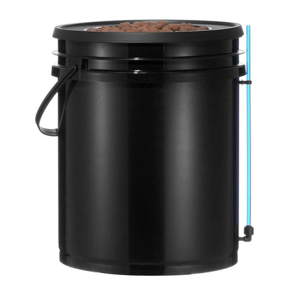 RDWC Hydroponics Grow System, Hydroponic Growing Kit with Top Drip, Recirculating Deep Water Culture 4 Buckles and 1 Reservoir, with Air Pump and Water Level Device for Leafy Vegetables.