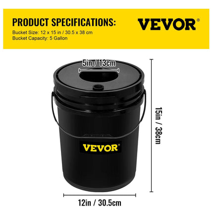DWC Hydroponic System, 5 Gallon 5 Buckets, Deep Water Culture Growing Bucket, Hydroponics Grow Kit with Pump, Air Stone and Connected Reservoir, for Indoor/Outdoor Leafy Vegetables.