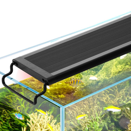 Aquarium Light, 14W Full Spectrum Fish Tank Light with 24/7 Natural Mode, Adjustable Timer & 5-Level Brightness, with Aluminum Alloy Shell Extendable Brackets for 12"-18" Freshwater Planted Tank.
