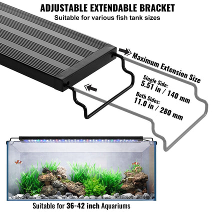 Aquarium Light 26W Full Spectrum Aquarium LED Lights for 36"-42" Fish Tank.