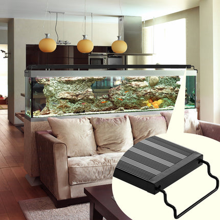 Aquarium Light, 48W Full Spectrum Fish Tank Light with 24/7 Natural Mode, Adjustable Timer & 5-Level Brightness, with Aluminum Alloy Shell Extendable Brackets for 48"-54" Freshwater Planted Tank.