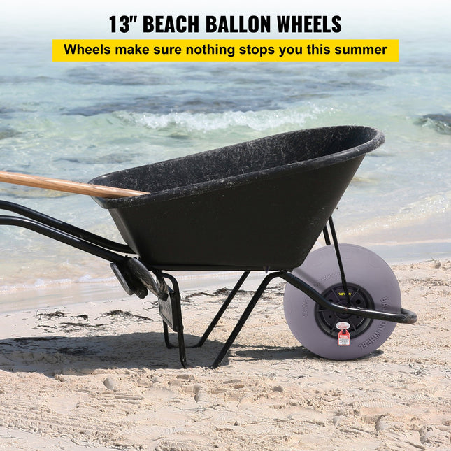Balloon Beach Wheels Replacement Beach Tires 13" TPU 121 LBS Load Capacity.