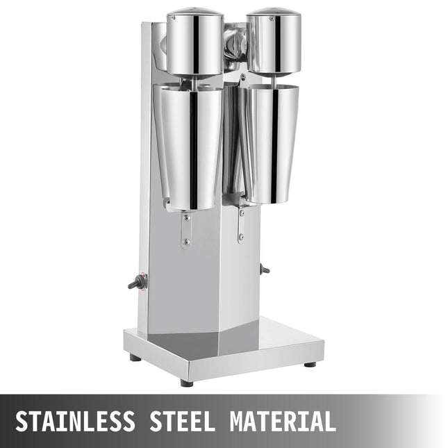 Commercial Milkshake Maker Machine Double Heads Thickshake Frother Stainless.