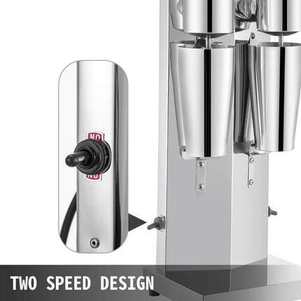 Commercial Milkshake Maker Machine Double Heads Thickshake Frother Stainless.