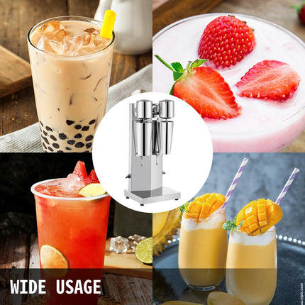 Commercial Milkshake Maker Machine Double Heads Thickshake Frother Stainless.