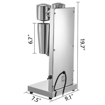 Commercial Milkshake Maker Machine Double Heads Thickshake Frother Stainless.