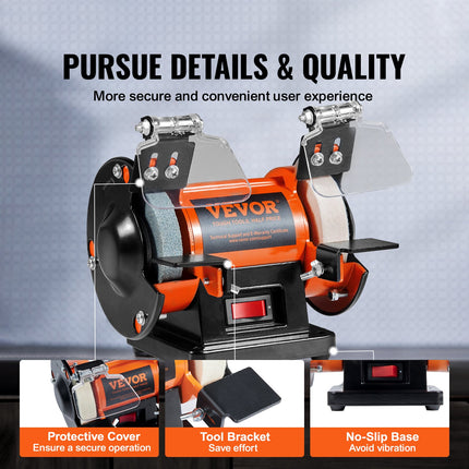 Jewelry Polisher, Bench Grinder Polishing & Buffing Machine, 3590RPM Bench Lathe Polisher with 1 Wool Wheel & 1 Abrasive Fiber Wheel & 1 Grinding Wheel & 100pcs Tools.
