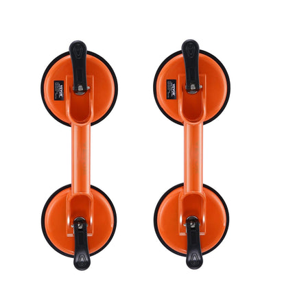 Glass Suction Cup, 119 mm 2 Pack 150 kg Load Capacity, Vacuum Suction Cup with Aluminum Handle, Heavy Duty Industrial Suction Cup Lifter Tool for Glass, Granite, Tile, Metal, Wood Panel Lifting.