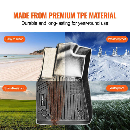 Automotive Floor Mats Fits for Tesla Model Y 2021-2024 3 pcs TPE Liners.