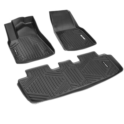 Automotive Floor Mats Fits for Tesla Model Y 2021-2024 3 pcs TPE Liners.