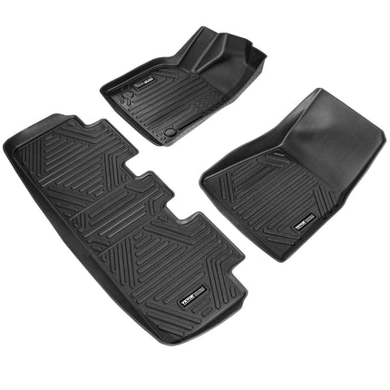 Automotive Floor Mats Fits for Tesla Model Y 2021-2024 3 pcs TPE Liners.