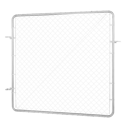 Chain Link Fence Gate, 70 x 72 in, Adjustable Chain Link Fence Panel, Fit 3 ft (W) x 4 ft (H) Garden Fence Gate Opening, Rust-Resistant Galvanized Fencing Gate for Farm Posts Not Included.