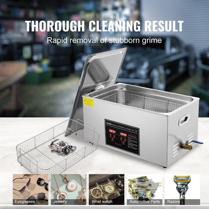 22L Ultrasonic Cleaner with Timer Heating Machine Digital Sonic Cleaner.