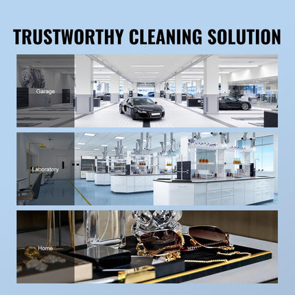Ultrasonic Cleaner with Digital Timer & Heater, Professional Ultra Sonic Jewelry Cleaner, Stainless Steel Heated Cleaning Machine for Glasses Watch Rings Small Parts Circuit Board (6L).