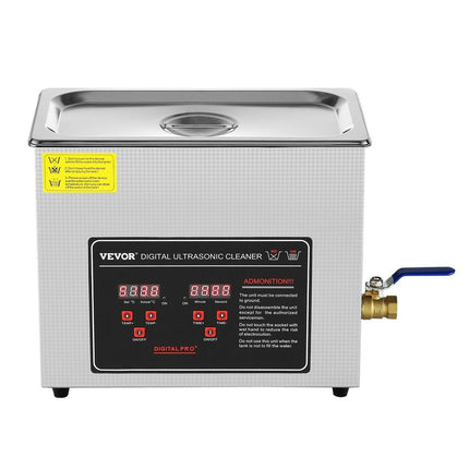 Ultrasonic Cleaner with Digital Timer & Heater, Professional Ultra Sonic Jewelry Cleaner, Stainless Steel Heated Cleaning Machine for Glasses Watch Rings Small Parts Circuit Board (6L).
