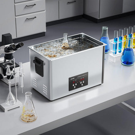 30L Ultrasonic Cleaner, Professional Ultrasonic Cleaner Machine with Cleaning Basket & Digital Display, 480W Stainless Steel 40kHz Industrial Cleaning Machine for Parts, Carburetors, Instruments.