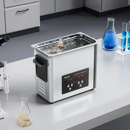 6L Ultrasonic Cleaner, Professional Ultrasonic Cleaner Machine with Cleaning Basket & Digital Display, 120W Stainless Steel 40kHz Cleaning Machine for Watches, Razors, Jewelry, Coins and More.
