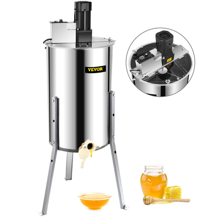 3/6 Frame Electric Honey Extractor Beekeeping Stainless Steel W/ 3 Legs.