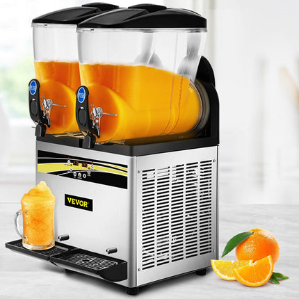 Commercial Slush Machine Margarita Slush Maker 2x15L Frozen Drink Machine.