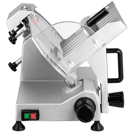 Commercial Meat Slicer, 200W Electric Deli Food Slicer, 350-400RPM Meat Slicer with 8" Carbon Steel Blade, 0 - 0.47 inch Adjustable Thickness Electric Meat Slicer for Home and Commercial Use.