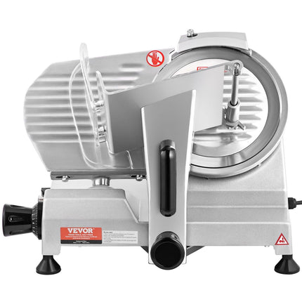 Commercial Meat Slicer, 200W Electric Deli Food Slicer, 350-400RPM Meat Slicer with 8" Carbon Steel Blade, 0 - 0.47 inch Adjustable Thickness Electric Meat Slicer for Home and Commercial Use.