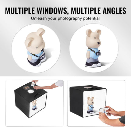 Photo Studio Light Box 3000-5600K 6 Double-Sided Color Backdrops, 31.5 x 31 x 31 cm.