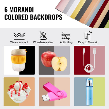 Photo Studio Light Box 3000-5600K 6 Double-Sided Color Backdrops, 31.5 x 31 x 31 cm.