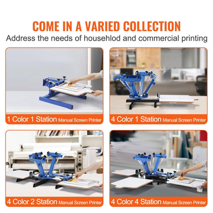 VEVOR 4 Color 1 Station Silk Screening Screenprint Press Screen Printing Machine.