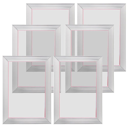 Screen Printing Kit, 6 Pieces Aluminum Silk Screen Printing Frames, 25.4 x 35.6 cm Silk Screen Printing Frame with 110 Count Mesh, High Tension Nylon Mesh and Sealing Tape for T-shirts DIY.