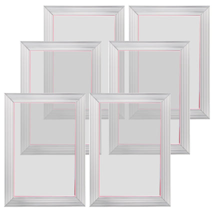 Screen Printing Kit, 6 Pieces Aluminum Silk Screen Printing Frames, 25.4 x 35.6 cm Silk Screen Printing Frame with 156 Count Mesh, High Tension Nylon Mesh and Sealing Tape for T-shirts DIY
