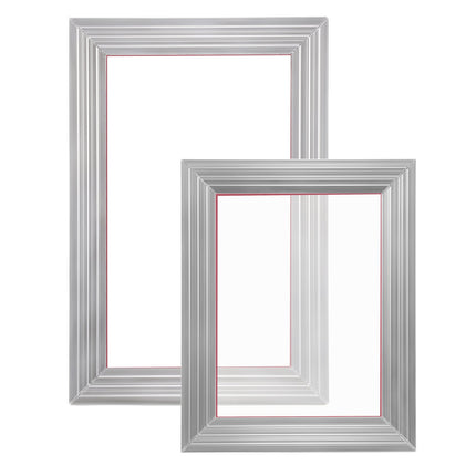 Screen Printing Kit, 2 Pieces Aluminum Silk Screen Printing Frames20.3 x 25.4/25.4 x 35.6cm 110 Count Mesh, 2 Tapes and Screen Printing Squeegees and Transparency Films for T-shirts DIY.