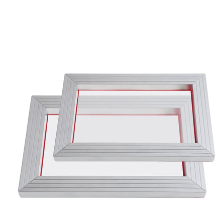 Screen Printing Kit, 2 Pieces Aluminum Silk Screen Printing Frames20.3 x 25.4/25.4 x 35.6cm 110 Count Mesh, 2 Tapes and Screen Printing Squeegees and Transparency Films for T-shirts DIY.