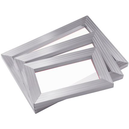 Screen Printing Kit, 3 Pieces Aluminum Silk Screen Printing Frames 25x36/20x30/15x25 cm 110 Count Mesh, 5 Glitters and Screen Printing Squeegees and Transparency Films for T-shirts DIY.
