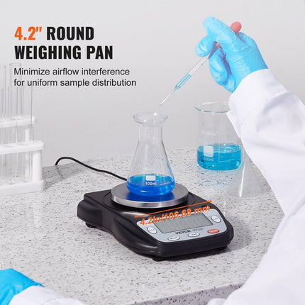 Analytical Balance Lab Scale 600g x 0.01g 6 Units Conversion Electronic.