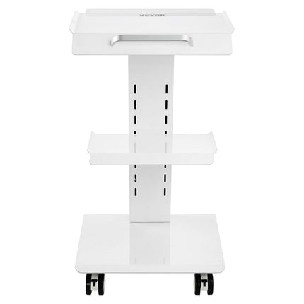 Trolley Cart Dental Lab Mobile Rolling Serving Cart 3 Layers with Socket.