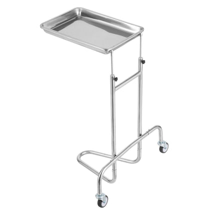 Stainless Steel Lab Cart with Single Tray & 2 Silent Wheels for Lab Clinic.
