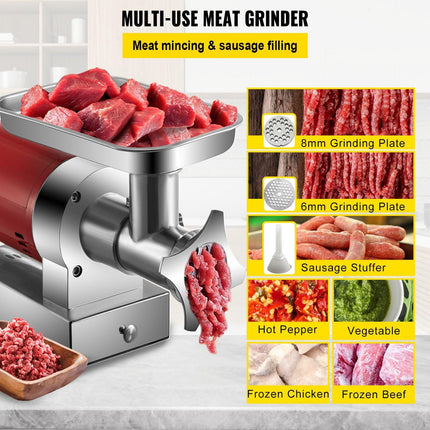 Electric Meat Grinder Machine Electric Meat Mincer 661 Lbs/Hour 1100W.