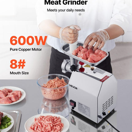 Commercial Electric Meat Grinder 4.5 Lbs/Min Sausage Stuffer Maker Kitchen.