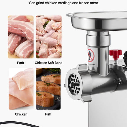 Commercial Electric Meat Grinder 4.5 Lbs/Min Sausage Stuffer Maker Kitchen.