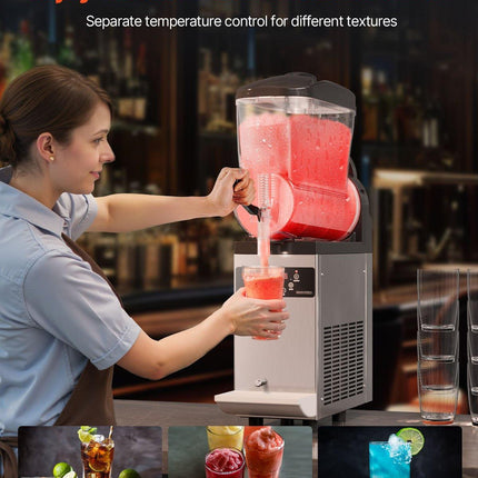 VEVOR 12L Commercial Slushy Machine Margarita Smoothie Frozen Drink Maker.