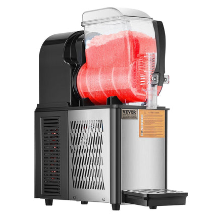 Commercial Slushy Machine, 4L Single Tank Frozen Drink Machine, 16 Cups Stainless Steel Margarita Smoothie Frozen Drink Maker, Slushie Maker for Home Party Restaurants Cafe Bars.