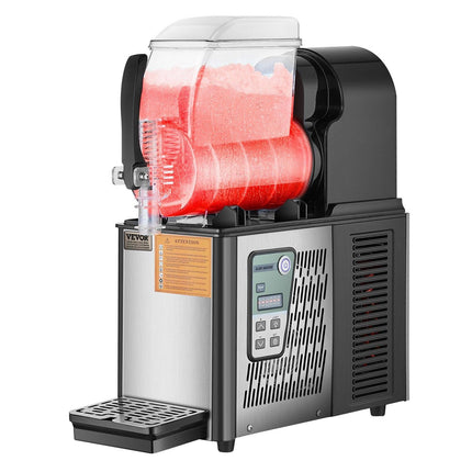 Commercial Slushy Machine, 4L Single Tank Frozen Drink Machine, 16 Cups Stainless Steel Margarita Smoothie Frozen Drink Maker, Slushie Maker for Home Party Restaurants Cafe Bars.