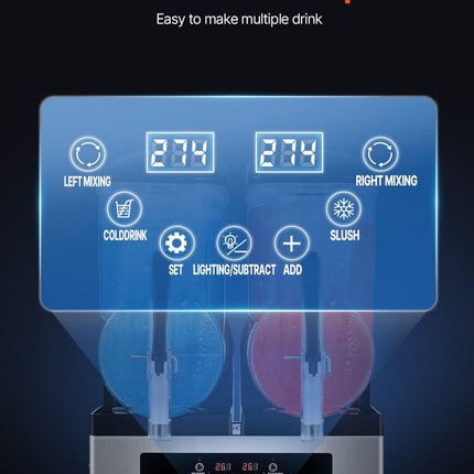 12Lx2 Tank Commercial Slushy Machine Margarita Smoothie Frozen Drink Maker.