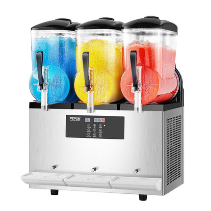 12Lx3 Tank Commercial Slushy Machine Margarita Smoothie Frozen Drink Maker.
