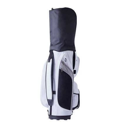 Golf Cart Bag with 14 Way Organizer Divider Top, 36” 13 Pockets Premium Nylon Cart Bag, Durable Golf Bags with Handles & Dust Cover & Detachable Straps for Men & Women, White Color-Block.